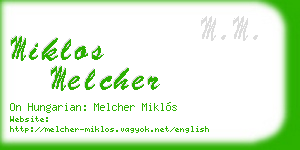 miklos melcher business card